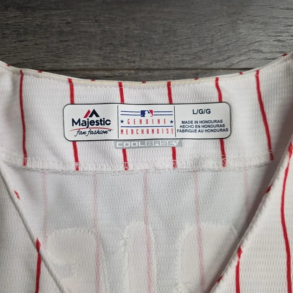 Majestic Philadelphia Phillies Jake Arrieta #49 Stitched Jersey Size Large - Picture 2 of 4